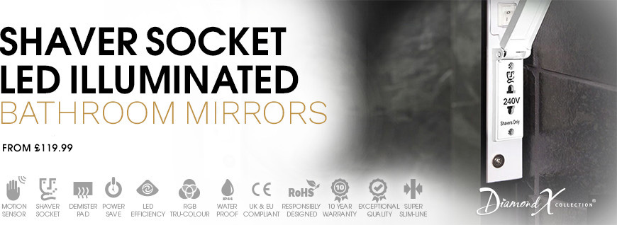 Illuminated LED Shaver Mirrors