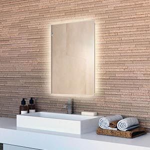 Tall Backlit Bathroom Mirror (Shaver)