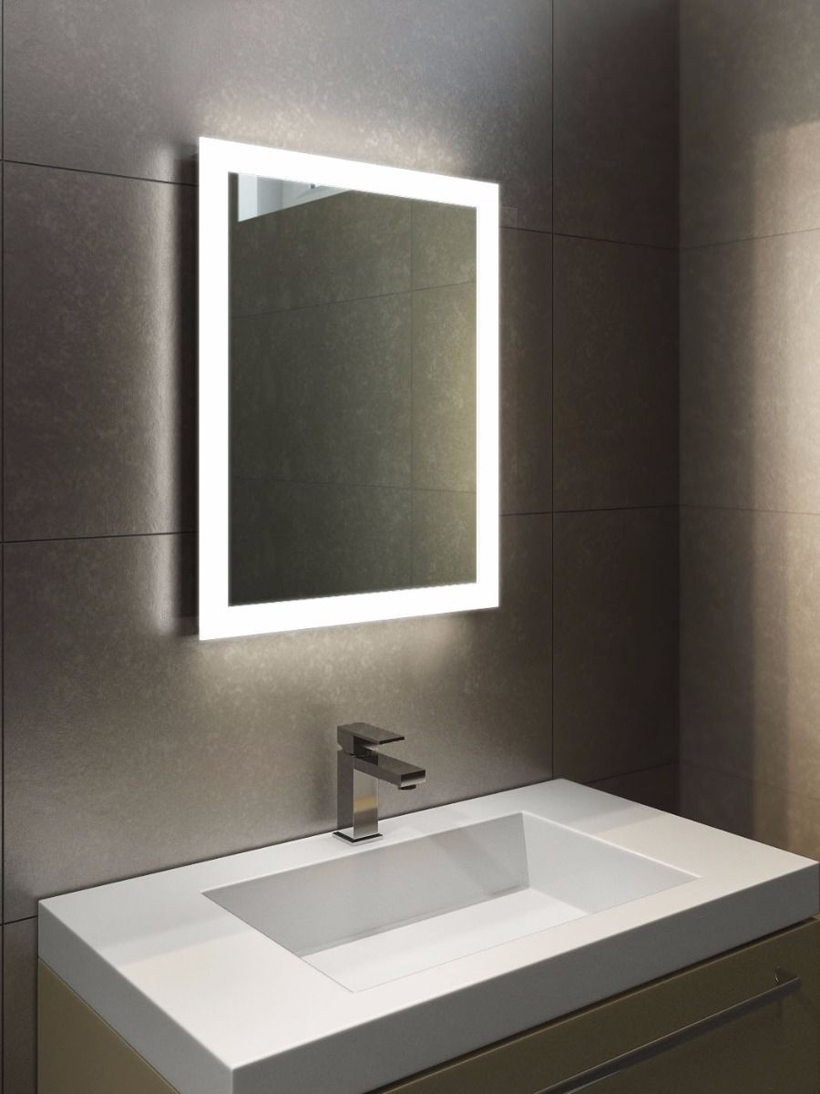 Halo Tall Led Light Bathroom Mirror, Bathroom Cabinet With Mirrors And Lights