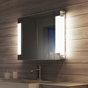 Audio Lucent Two Door LED Bathroom Demister Cabinet