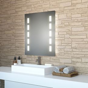 Audio Cube Tall Light Bathroom Mirror
