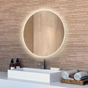 Round Backlit Bathroom Mirror (Shaver)