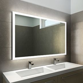 Halo Wide LED Light Bathroom Mirror 842h