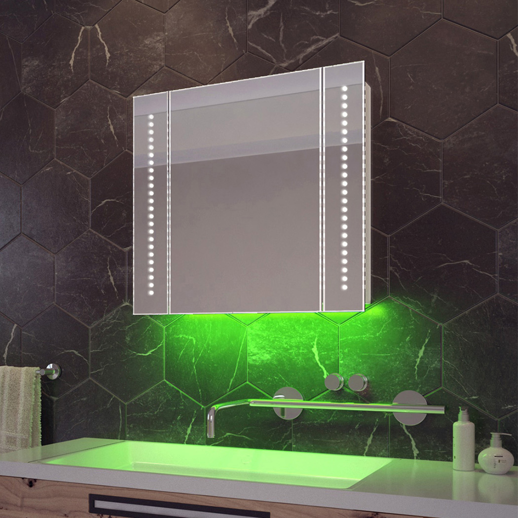 LED Bathroom with RGB Ambient Lighting Light Mirrors